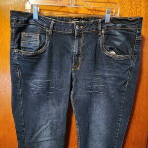 Men's 36x32 Nick Danger Tapered Leg Stretch Dark Wash Blue Jeans